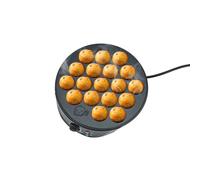 Takoyaki Maker - Poêle à griller électrique 18 trous - 750 W - Anti-adhésive - Mini poêle à pancake - Plan de travail - Noir