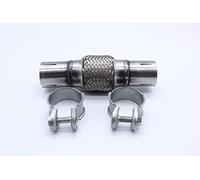 TAKPART Tuyau flexible universel pour tuyau d'échappement + 2 colliers de serrage pour 45 x 150 mm/210 mm