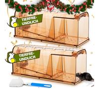 TAKRINK 2P Piège à Souris Vivante, Attrape Souris Humain et Réutilisables avec Trou d'air sans Mécanisme, pour Cuisine, Jardin, Maison, Grenier, Garage