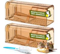 TAKRINK Piège Souris Vivante Intérieur - 2P Attrape Souris Humain et Réutilisables Intelligent Libération sans Contact Capteur Rapide Efficace pour Cuisine Grenier Garage et Extérieur