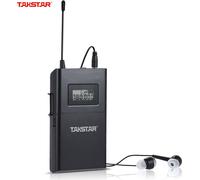 TAKSTAR WPM-200R Récepteur de système audio sans fil UHF, écran LCD, 6 canaux sélectionnables, distance de transmission de 50 m avec écouteurs intra-auriculaires