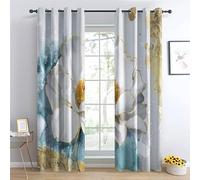 TAKUAN Rideau Occultant Fleur Rideaux Thermiques à Oeillets pour Chambre, Motif Art Moderne Rideaux Salon Moderne Lot De 2 Décoration De Fenêtre pour Chambre Enfant Fille Garcon Rideaux, 140x220