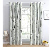 TAKUAN Rideau Occultant Plante Rideaux Thermiques à Oeillets pour Chambre, Motif Botanique Rideaux Salon Moderne Lot De 2 Décoration De Fenêtre pour Chambre Enfant Fille Garcon Rideaux, 160x240