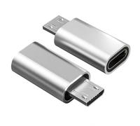 TAKUZA Adaptateur USB C vers Micro USB [Lot de 2] USB Type C femelle vers micro USB mâle, adaptateur micro USB vers USB C, charge rapide et transfert de données pour Galaxy, Huawei, Xiaomi