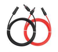 TAKUZA Câble solaire 4 mm² - Rallonge de 1 m - MC4 - Panneau solaire - Câble PV 12 AWG - Rouge et noir avec connecteur étanche IP67 - Câble d'extension solaire pour centrale de balcon