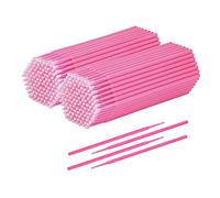 TAKUZA Lot de 200 micro brosses jetables pour extensions de cils, accessoires de levage de cils, greffe de cils, applicateur de maquillage, oral et propreté (ROSA)