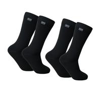 TAKVA Wudhu Socks | Chaussettes respirantes et imperméables en rayonne de bambou adaptées à diverses activités de plein air (lot de do, taille L), noir, Large