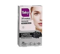 Taky Carbon Activado Bandas Cera Faciales Depilatorias 20uts