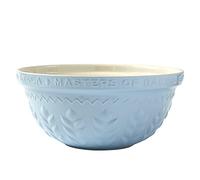 Tala Bol à Mélanger en Grès Bleu Pâle Traditionnel, Résistant aux Éclats avec Motif de Maïs en Relief, Essentiel pour la Pâtisserie, Idéal pour la Préparation de Pain et de Gâteaux, Largeur 30 cm