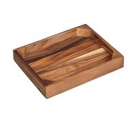 Tala Caisse de Service rectangulaire en Bois d'acacia laqué pour la Maison, la Cuisine et Les événements de Restauration, Plateau de Service élégant et Rustique pour présentation et Organisation des