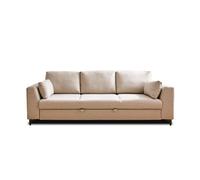 Lisa Design - Canapé Convertible Tala en Tissu - Canapé Lit - Sofa Beige 3 Places - Salon