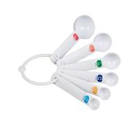 Tala Cuillères Doseuses Lot de 6 Cuillères de Mesure Blanches en Plastique de 1,25 à 15 ml pour Pâtisserie Cuisine Épices Levure Vanille Sauces et Recettes