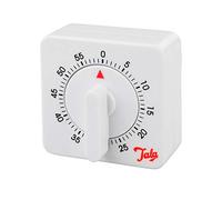 Tala Minuteur de Cuisine Mécanique 60 Minutes Réglable Blanc avec Bouton Rotatif et Signal Sonore sans Piles avec Clip et Aimant pour Cuisine et Pâtisserie