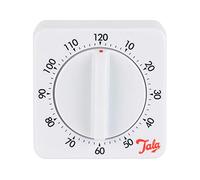 Tala Minuteur mécanique classique blanc de 2 heures, minuterie réglable de 60 minutes avec sonnerie puissante, parfait pour vos besoins de cuisine et de pâtisserie, fabriqué en plastique sans BPA