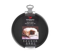 Tala Moule à gâteau rond profond Performance, base amovible, acier au carbone de qualité professionnelle avec revêtement antiadhésif Eclipse, 20 cm Idéal pour gâteaux et pâtisseries festives, Noir