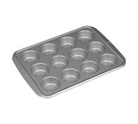 Tala Moule à Muffins 12 Cavités Profondes Plateau Antiadhésif pour Pudding, Moule à Muffins, Moule à Cupcakes, Tartes Pâtés Acier au Carbone, Compatible LaveVaisselle 20 cm, Gris
