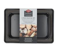 Tala Performance Lot de 2 Plats à Rôtir Empilables en Acier Carbone avec Revêtement Antiadhésif Eclipse pour Four 34,5 x 24,3 x 6,1 cm et 29,4 x 19,1 x 4 cm