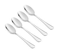 Tala Performance Lot de 4 cuillères à dessert en acier inoxydable de qualité supérieure avec finition polie miroir, passe au lave-vaisselle, argenté métallique