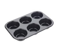 Tala Moule à Muffins Performance, 6 Emplacements, Acier au Carbone de Qualité Professionnelle avec Revêtement Antiadhésif Eclipse