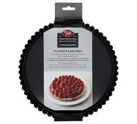 Tala Moule à Tarte Canneleé Performance 23 cm, Acier Carbone Calibre Professionnel avec Revêtement Antiadhésif Eclipse, Fond Amovible, Idéal pour Tartes Salées ou Sucrées, Quiches ou Desserts, Noir