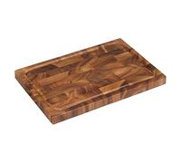 Tala Planche rectangulaire en bois d'acacia laqué à double usage, idéale pour hacher, découper et servir tous les aliments et parfaite pour présenter, mesure 42 x 2 x 3 cm