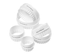 Tala Emportepièces réversibles pour pâtisseries et biscuits, idéaux pour pâte à tarte, biscuits, scones et plus, double bord pour découpe droite et cannelée, 6 tailles de 48mm à 98mm