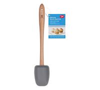 Tala Spatule Cuillère en Silicone, Manche en Bois, Résistante à la Chaleur, Couleur Grise, Idéale pour Surfaces Antiadhésives