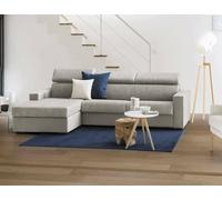 Talamo Italia - Canapé d'angle convertible Alda, Canapé avec péninsule de rangement Sinistra, Accoudoirs standards, 100% Made in Italy, Cm 280x95h85, Tortora