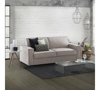 Talamo Italia - Canapé lit 2 places Achiropita, Canapé de salon avec ouverture pivotante, Tissu rembourré, Accoudoirs fins, 100% Made in Italy, Cm 180x95h90, Taupe