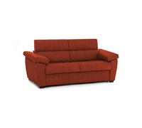 Talamo Italia - Canapé lit 3 Places Vanna, Canapé Convertible pour Salon, rembourré, déhoussable, qualité 100% Made in Italy, 225x95 h100 cm, Orange