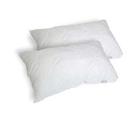 Talamo Italia Coppia di cuscini per letto, 100% Made in Italy, Guanciali in fiocco di Memory Foam forato, Anallergico e Traspirante, 73x44xh14 cm