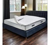 Talamo Italia - Freccia surmatelas Double, surmatelas avec Oreiller, surmatelas en Mousse à mémoire de Forme, surmatelas hypoallergénique et Respirant, 100% fabriqué en Italie, 160x190xh5 cm