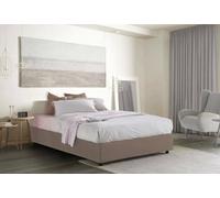 Talamo Italia - Lit double Adele, Lit coffre en tissu, Ouverture frontale, Matelas 140x190 cm inclus, 100% Made in Italy, Taupe