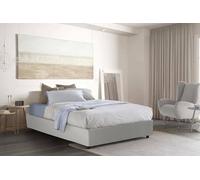 Talamo Italia - Lit double Carlotta, Lit coffre avec revêtement en simili cuir, 100% Made in Italy, Ouverture frontale, avec matelas 160x200 cm inclus, Blanc