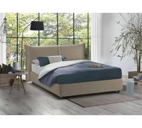 Talamo Italia - Lit double Clelia, 100% Made in Italy, Ouverture frontale, avec matelas 160x190 cm inclus, Taupe