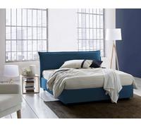 Talamo Italia - Lit Double Clio Coffre Déhoussable Avec Tête Rembourrée, 100% Made in Italy, Pour Matelas 160x190 cm, Bleu