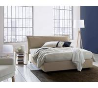 Talamo Italia - Lit double Cloe, Lit coffre déhoussable avec tête de lit rembourrée et cadre de lit coffre, 100% Made in Italy, adapté pour matelas 160x200 cm, Beige
