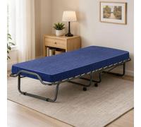 Talamo Italia - Lit Pliant Piera, lit de Camp Peu encombrant avec sommier à 15 Lattes, Housse de Protection Incluse, 100% Made in Italy, 80x200h40 cm, Matelas Inclus