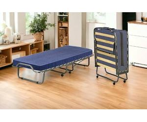 Talamo Italia - Lit Pliant Venera, Lit de Camp à 15 Lattes, Matelas Inclus, Lit bébé Peu encombrant, 100% Made in Italy, 80x190h39 cm