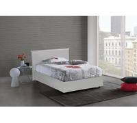 Talamo Italia - Lit queen size Artemisia, Lit coffre avec revêtement en simili cuir, 100% Made in Italy, Ouverture frontale, adapté pour matelas 120x190 cm, Blanc