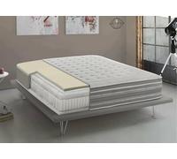 Talamo Italia - Matelas double Sharon, orthopédique en mousse à mémoire de forme et microressorts ensachés, 100% Made in Italy, anti-acariens et hypoallergénique, 160x190h37 cm