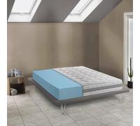 Talamo Italia - Matelas double Sveva, matelas amovible en mousse à mémoire de forme et mousse d'eau, 100% Made in Italy, anti-acariens et hypoallergénique, 180x200h21 cm