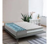 Talamo Italia - Matelas double Teodora, matelas en mousse à mémoire de forme et gel avec 9 zones différenciées, 100% Made in Italy, anti-acariens et hypoallergénique, 160x200h27 cm