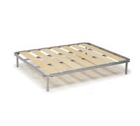 Talamo Italia - Sommier double Mariagiulia, sommier orthopédique à lattes larges, 100% Made in Italy, 120x190h 31 cm