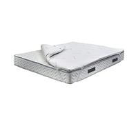 Talamo Italia - Surmatelas Double Sagittaire, Ensemble Matelas avec oreillers, surmatelas en Mousse à mémoire de Forme, surmatelas hypoallergénique et Respirant, 100% Made in Italy, 160x190xh5 cm