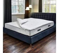 Talamo Italia - Surmatelas Simple Scorpio, Ensemble Housse de Matelas avec Oreiller, surmatelas en Mousse à mémoire de Forme, hypoallergénique et Respirant, 100% fabriqué en Italie, 90x190xh5 cm