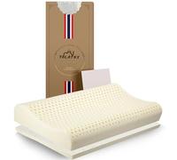 Talatex Oreiller Contour en Latex, Latex Naturel Premium, procédé Dunlop, Design Ergonomique, épouse Le Cou, soulage Les douleurs cervicales et aux épaules (Queen（70 x 45 x 13 x 11 cm）)