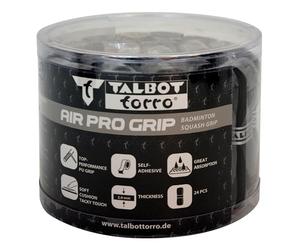Talbot Torro Grip Air Pro, Surgrip PU, pour Raquettes de Badminton, Squash et Tennis de Table, 90 x 2,5 cm, Epaisseur 2,0 mm, Grand Boite avec 24 Bandes, 449163