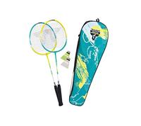 Talbot-Torro Premium Badminton Set 2-Fighter, 2 Aluminium Rackets, Light and Handy, 2 Shuttlecocks, in Quality Bag