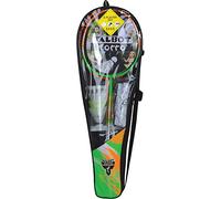 Talbot Torro Set de Badminton 4-Attacker Plus, Ensemble Complet avec 4 Raquettes, 3 Volants, Filet, dans Un Sac Précieux, 449414